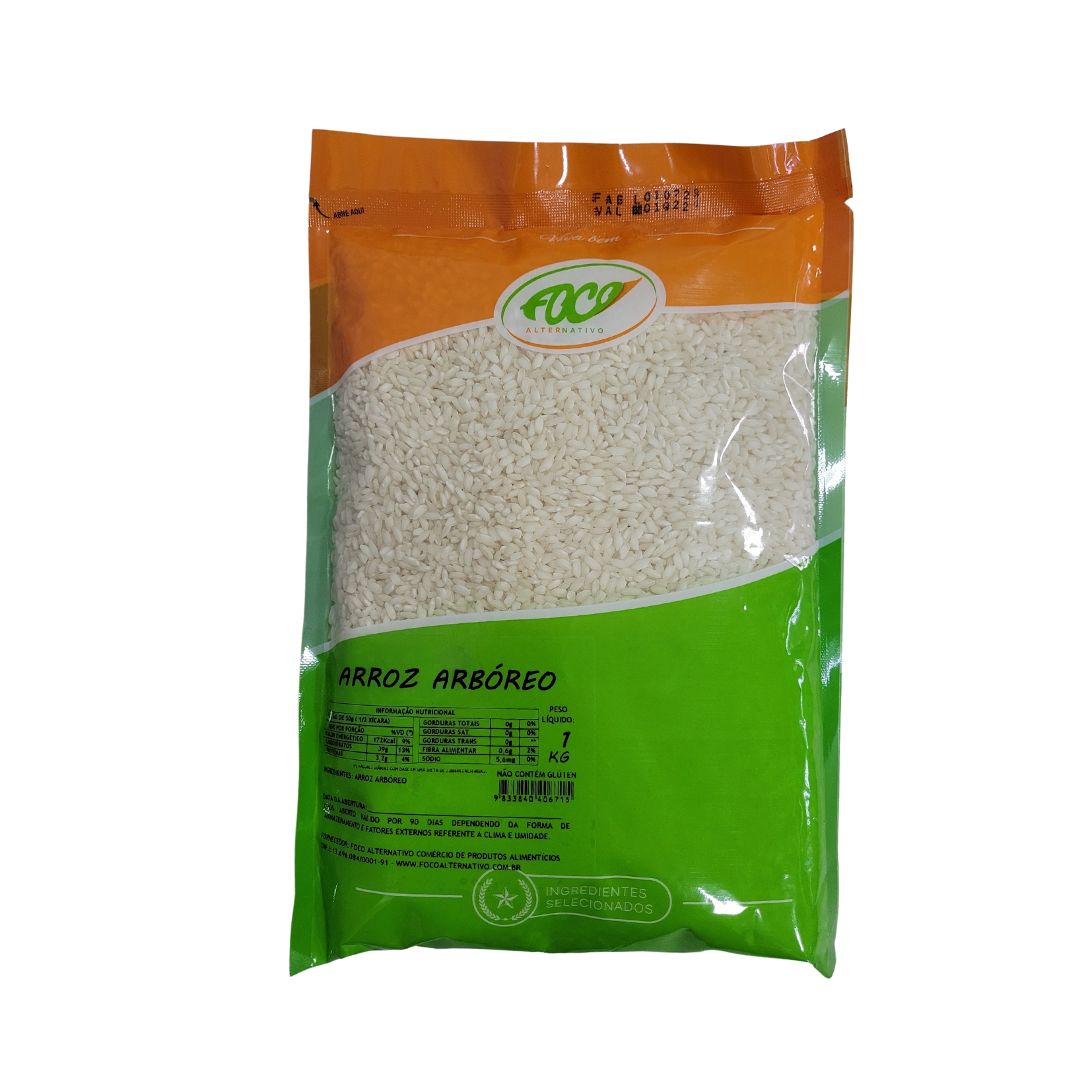 ARROZ ARBÓREO 1KG FOCO ALTERNATIVO Foco Alternativo Atacado de