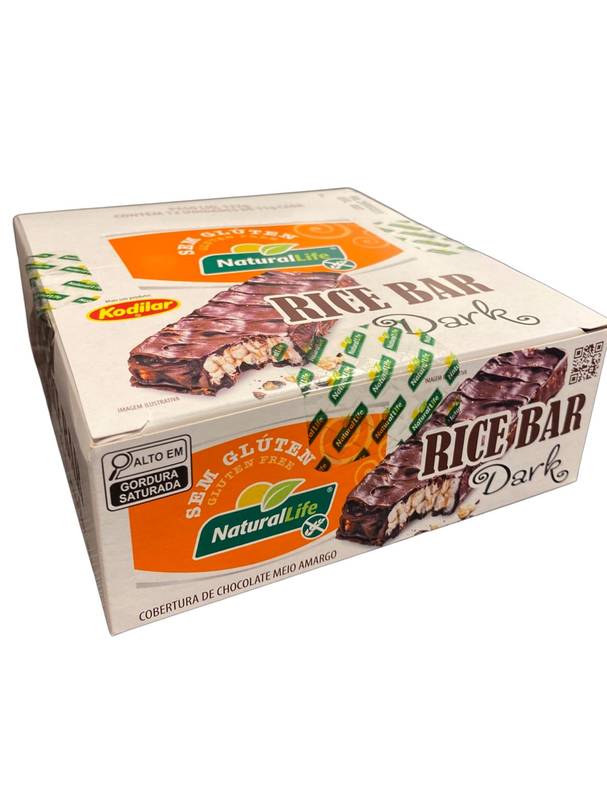 RICE BAR DARK COM CHOCOLATE MEIO AMARGO 12X11G - SEM GLÚTEN - Foco ...